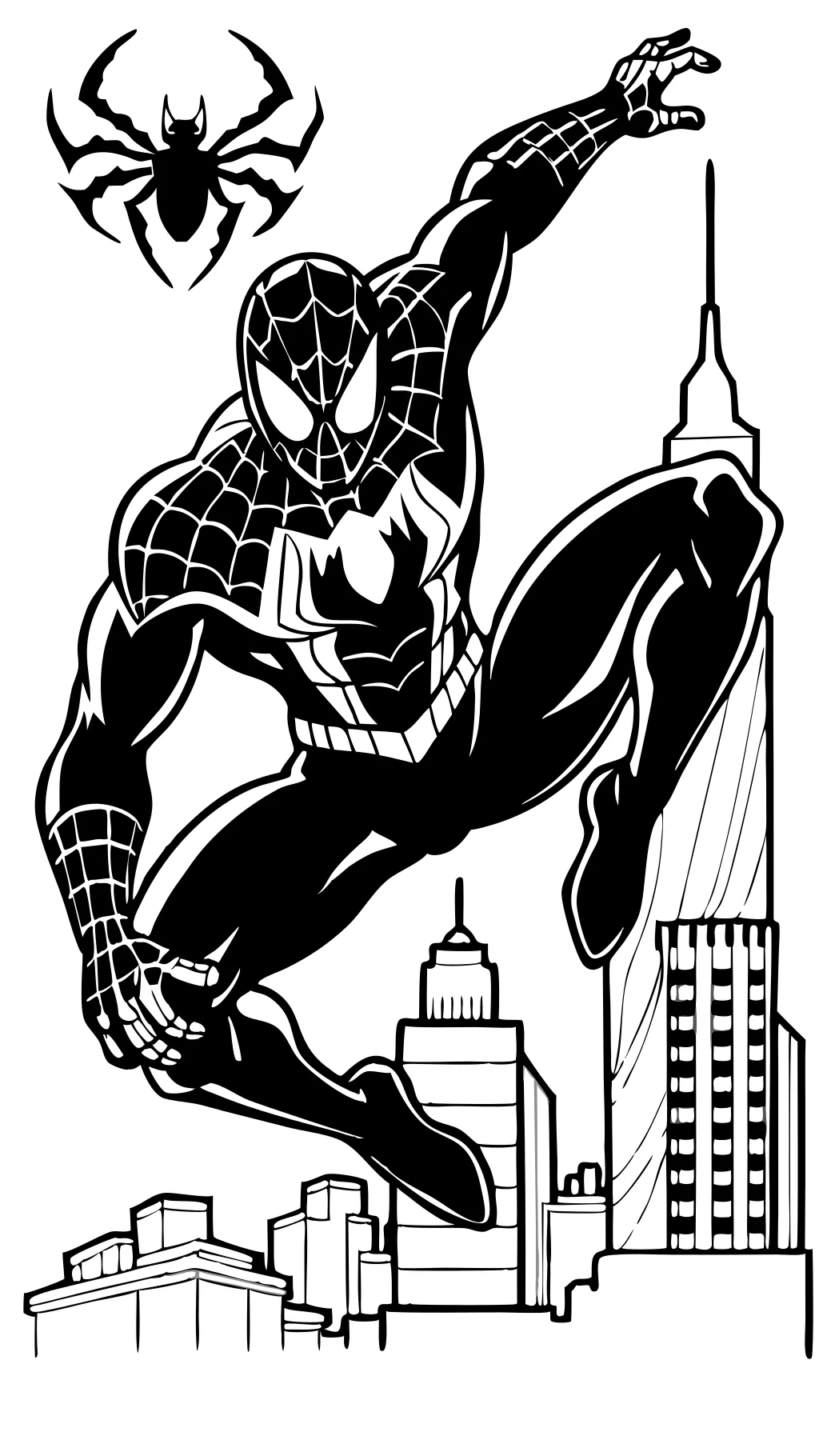 coloring pages spiderman venom